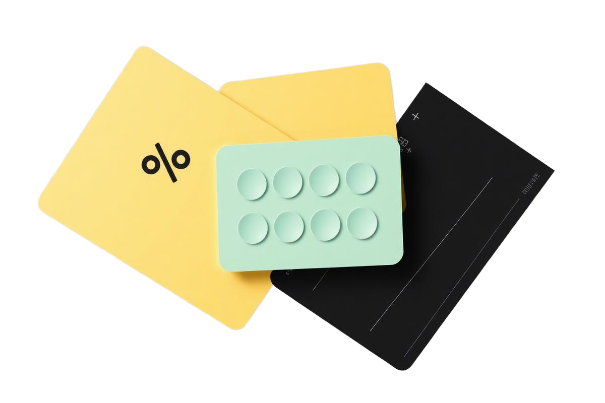 Three colorful digital loyalty cards fanned out